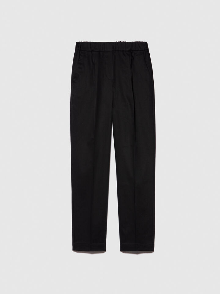 Solid color joggers - women's joggers - Black | Sisley image number 6